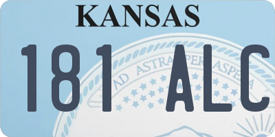 KS license plate 181ALC