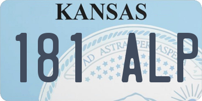 KS license plate 181ALP