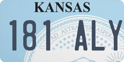 KS license plate 181ALY