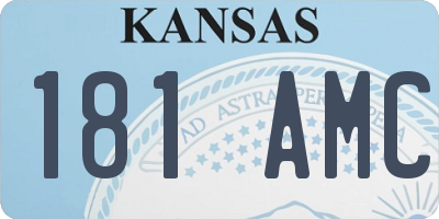 KS license plate 181AMC