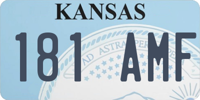 KS license plate 181AMF