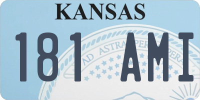 KS license plate 181AMI