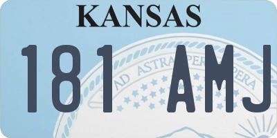 KS license plate 181AMJ