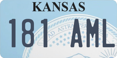 KS license plate 181AML