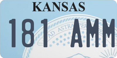 KS license plate 181AMM