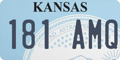 KS license plate 181AMQ