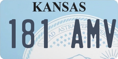 KS license plate 181AMV
