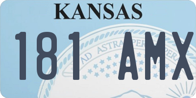 KS license plate 181AMX