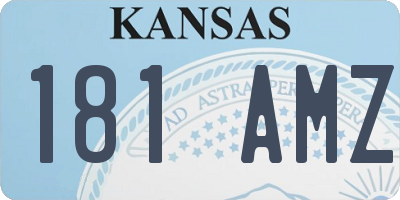 KS license plate 181AMZ