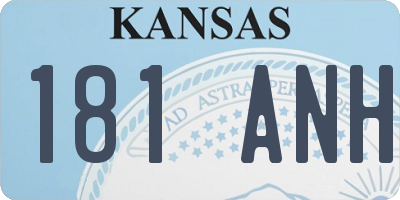 KS license plate 181ANH