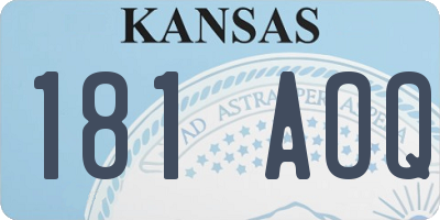 KS license plate 181AOQ
