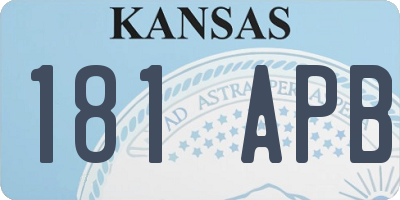 KS license plate 181APB