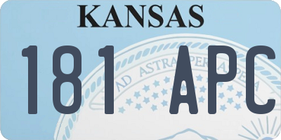 KS license plate 181APC