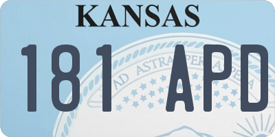 KS license plate 181APD