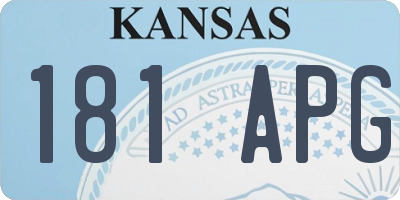 KS license plate 181APG
