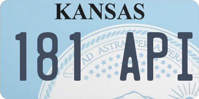 KS license plate 181API