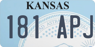 KS license plate 181APJ