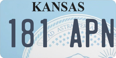 KS license plate 181APN