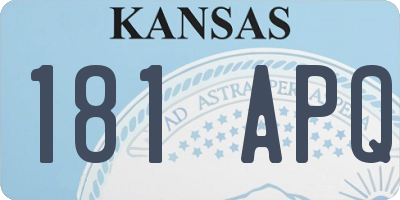 KS license plate 181APQ