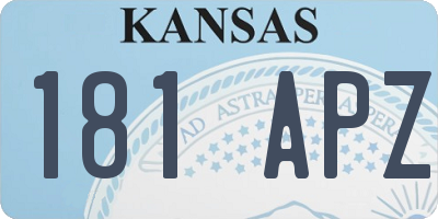 KS license plate 181APZ