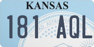KS license plate 181AQL