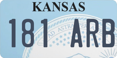 KS license plate 181ARB