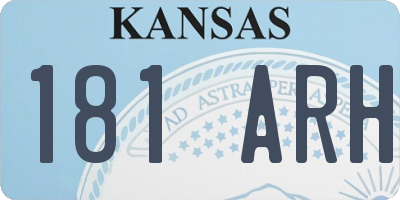 KS license plate 181ARH
