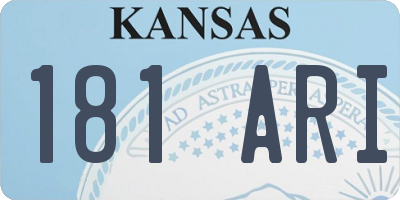 KS license plate 181ARI