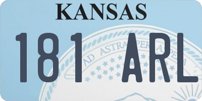 KS license plate 181ARL