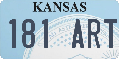 KS license plate 181ART
