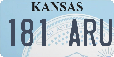KS license plate 181ARU