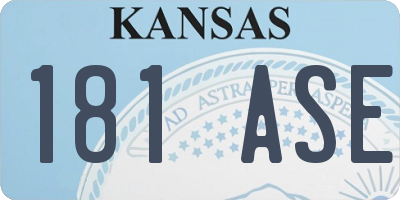KS license plate 181ASE
