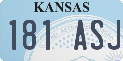 KS license plate 181ASJ