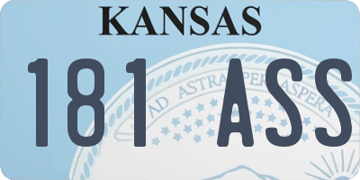 KS license plate 181ASS