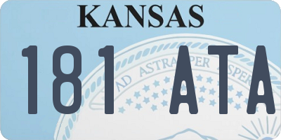 KS license plate 181ATA