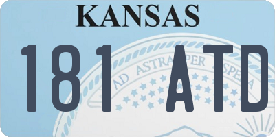 KS license plate 181ATD
