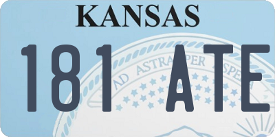 KS license plate 181ATE