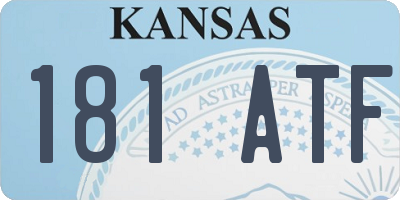 KS license plate 181ATF