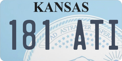 KS license plate 181ATI