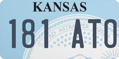 KS license plate 181ATO