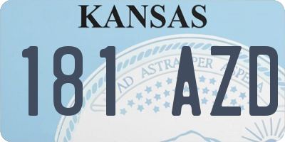 KS license plate 181AZD