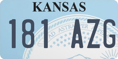 KS license plate 181AZG