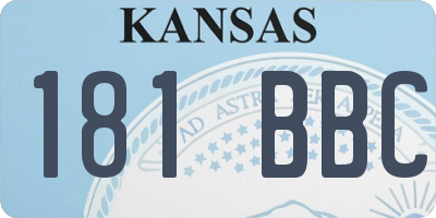 KS license plate 181BBC