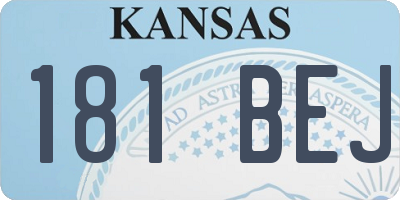 KS license plate 181BEJ