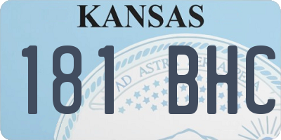 KS license plate 181BHC