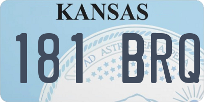 KS license plate 181BRQ