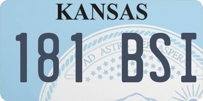 KS license plate 181BSI