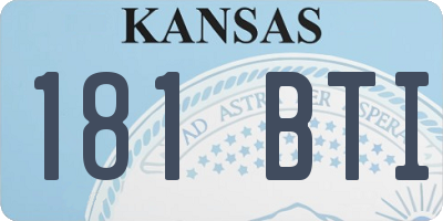KS license plate 181BTI