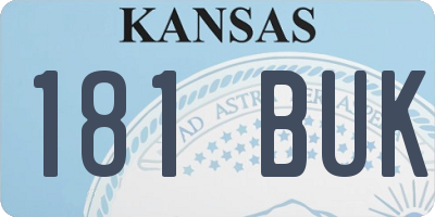 KS license plate 181BUK