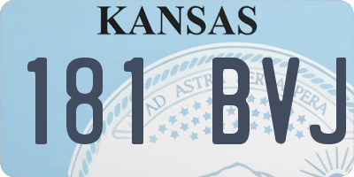 KS license plate 181BVJ